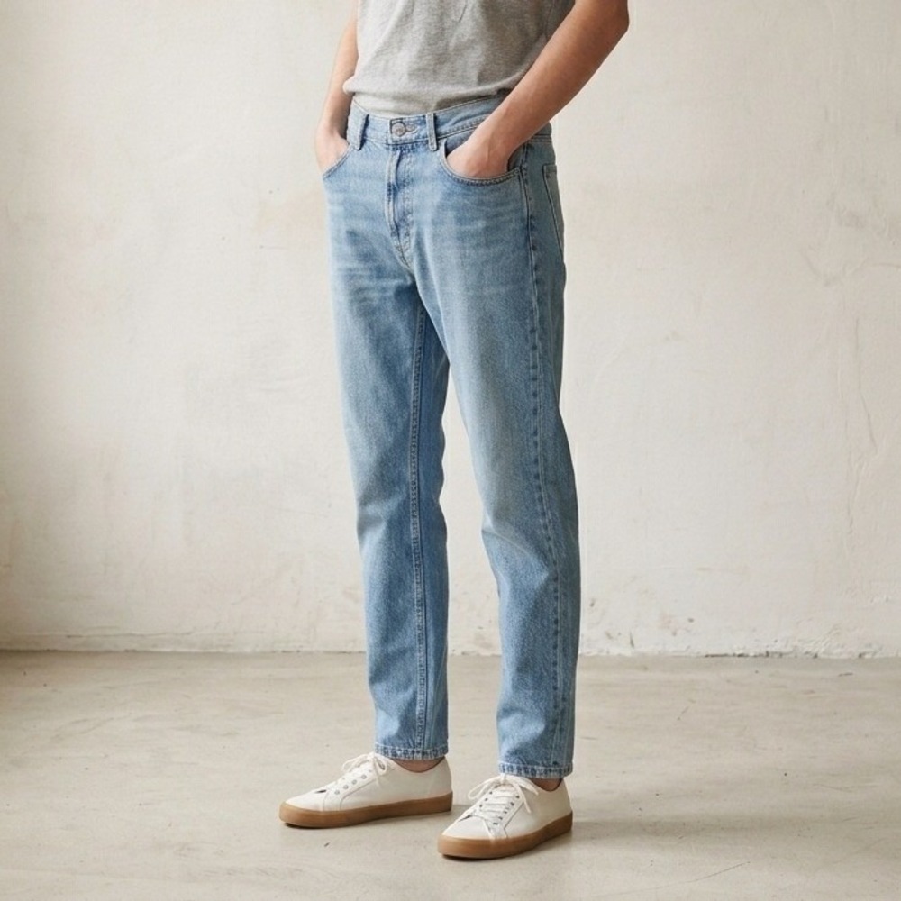 A.P.C. Jean Martin Jeans Mens 30 Light Blue Denim Straight Leg‎ Minimalist